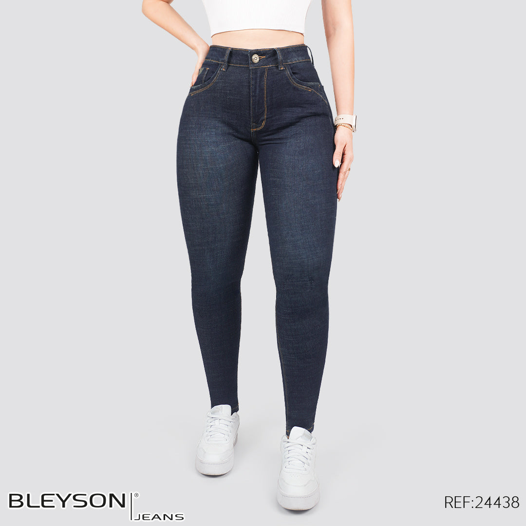 Jeans skinny tiro alto 24438