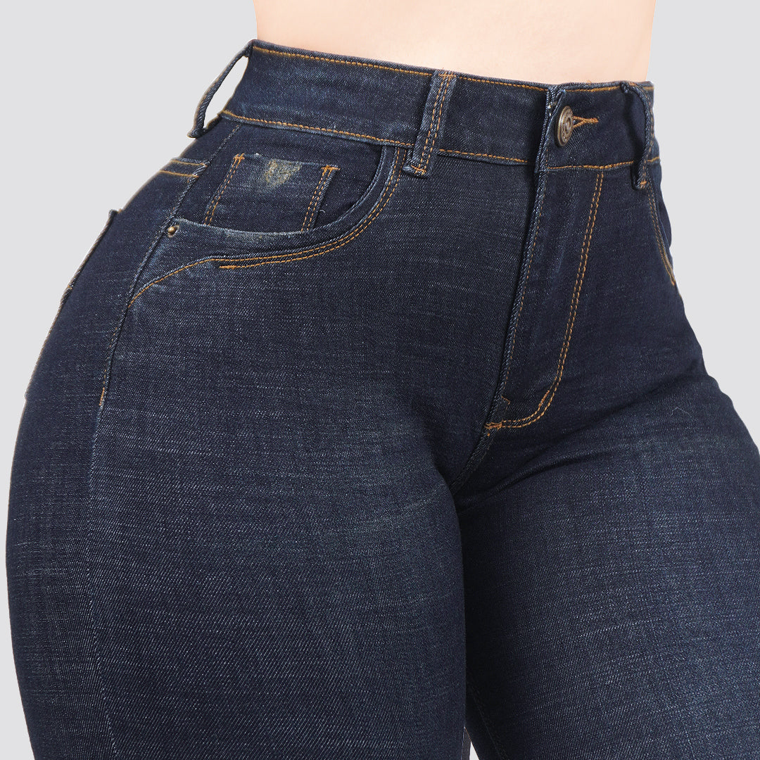 Jeans skinny tiro alto 24438
