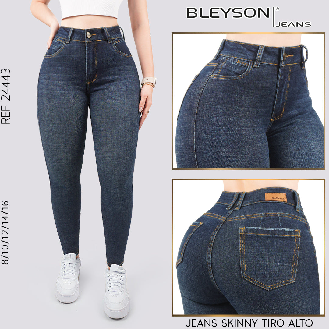 Jeans skinny tiro alto 24443