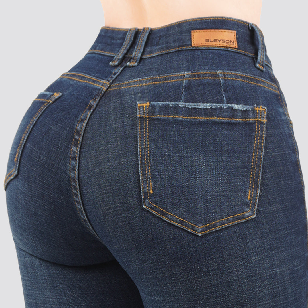 Jeans skinny tiro alto 24443