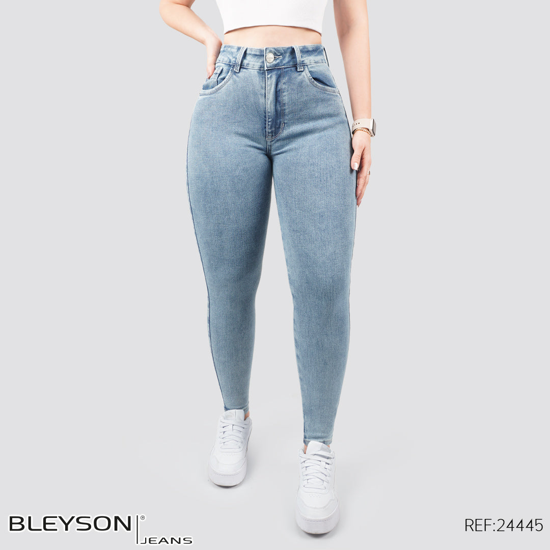 Jeans skinny tiro alto 24445
