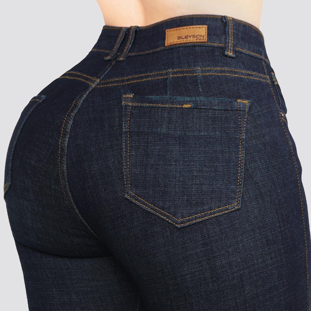 Jeans skinny tiro alto 24450