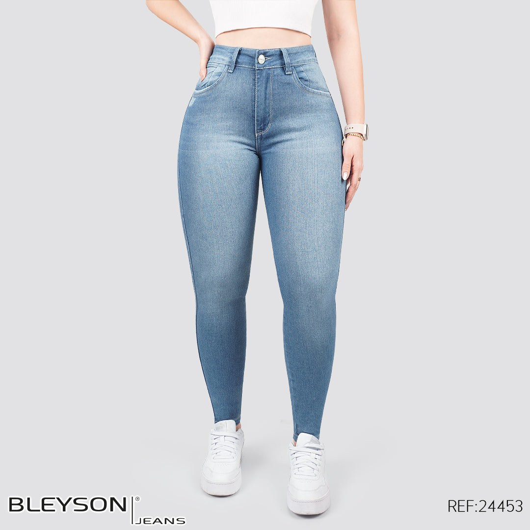 Jeans skinny tiro alto 24453
