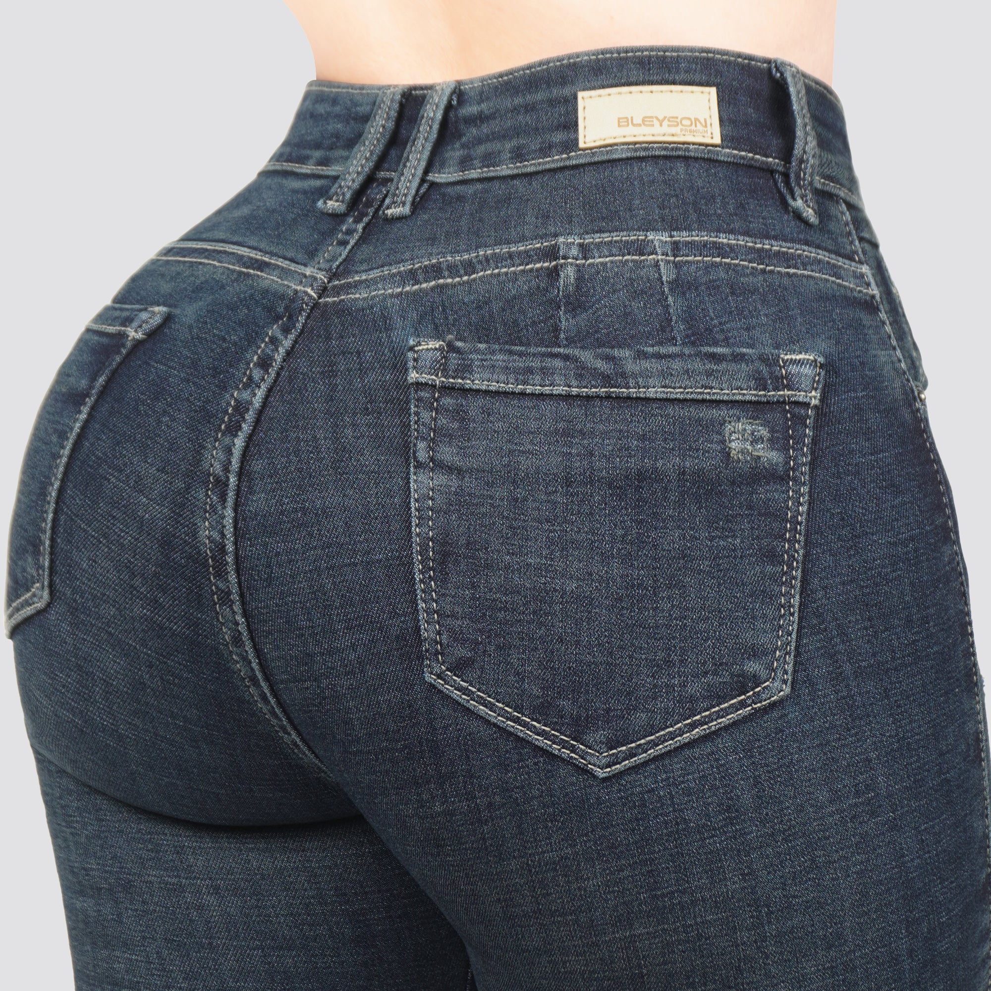 Jeans skinny tiro alto 24462