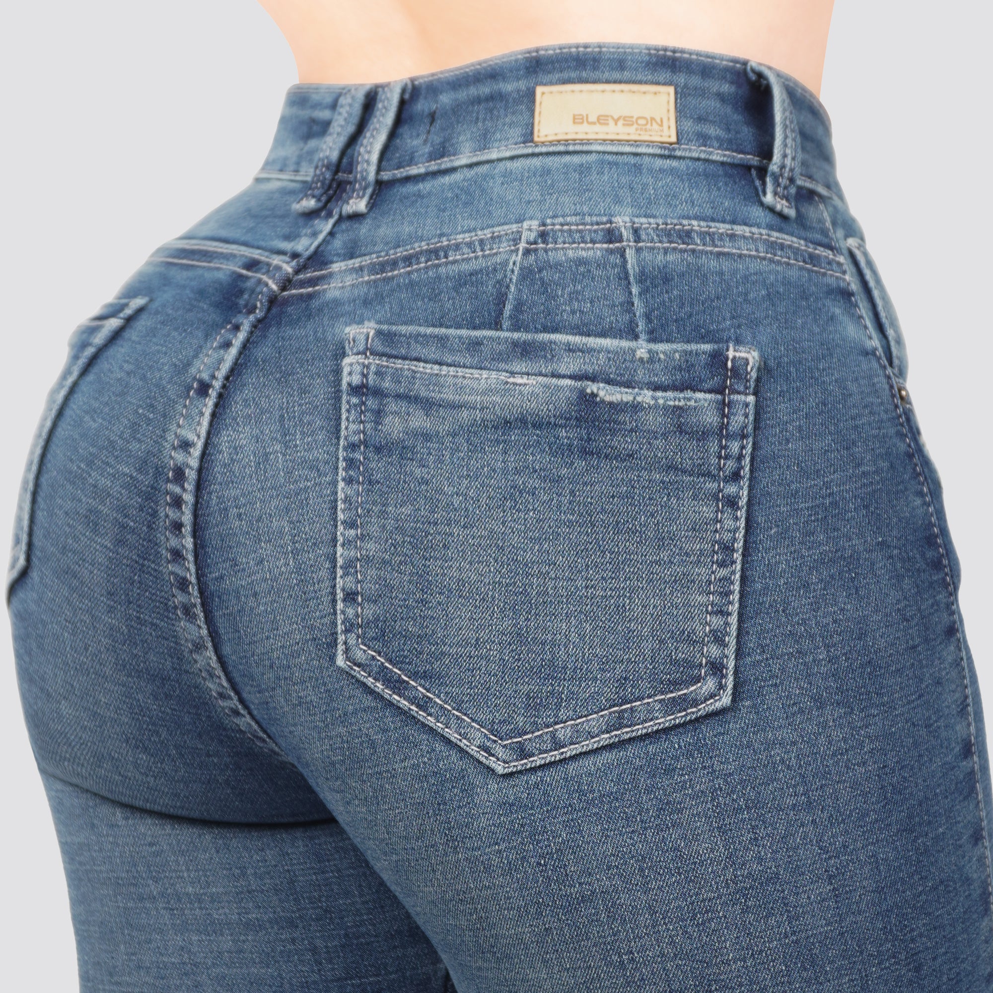 Jeans skinny tiro alto 24464