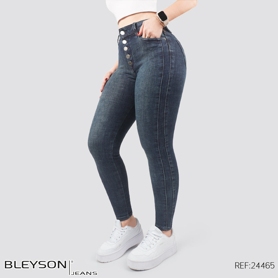 Jeans skinny tiro alto 24465
