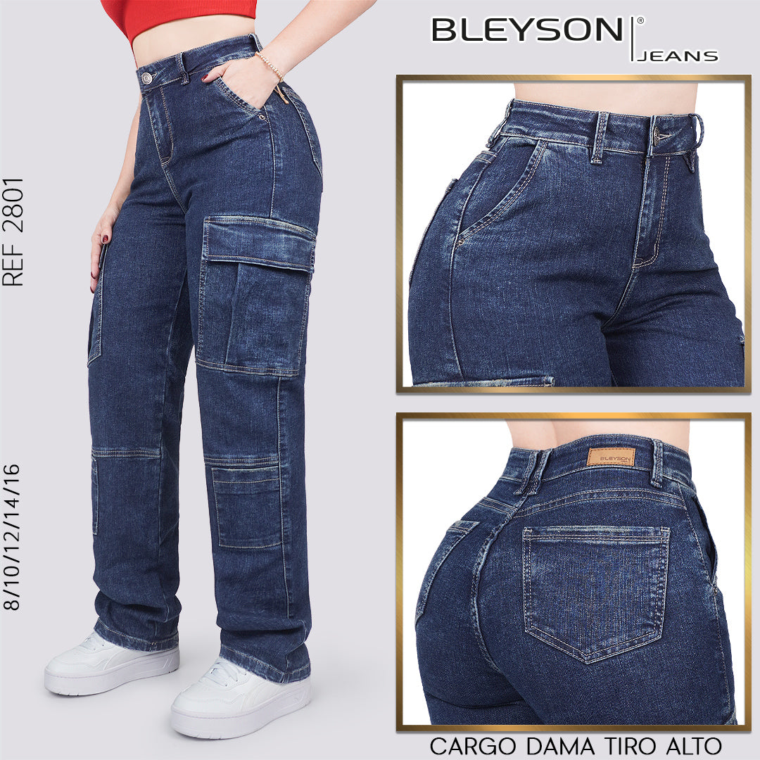 Jeans Mujer Cargo 2801