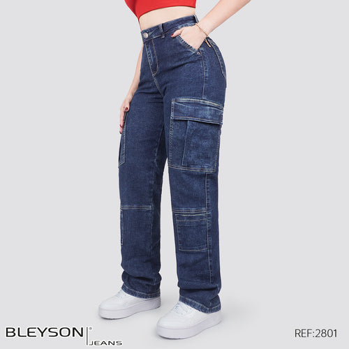 Jeans Mujer Cargo 2801