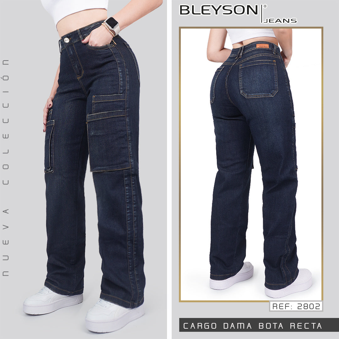 Jeans Mujer Cargo 2802