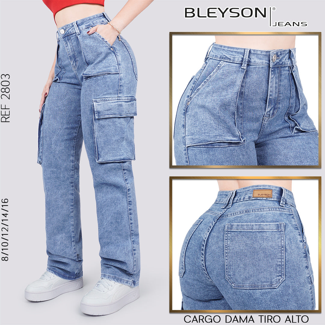 Jeans Mujer Cargo 2803