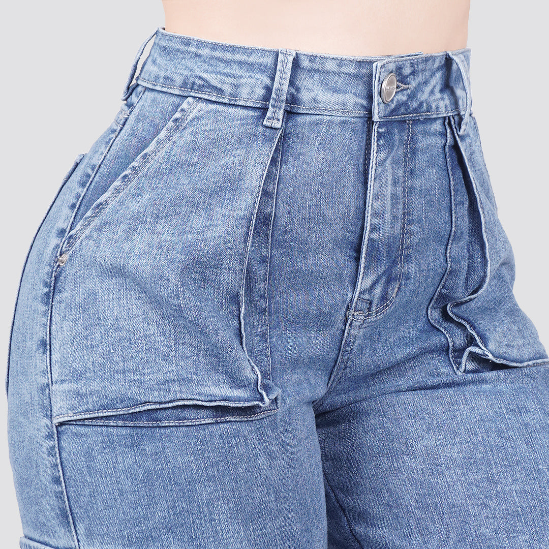 Jeans Mujer Cargo 2803