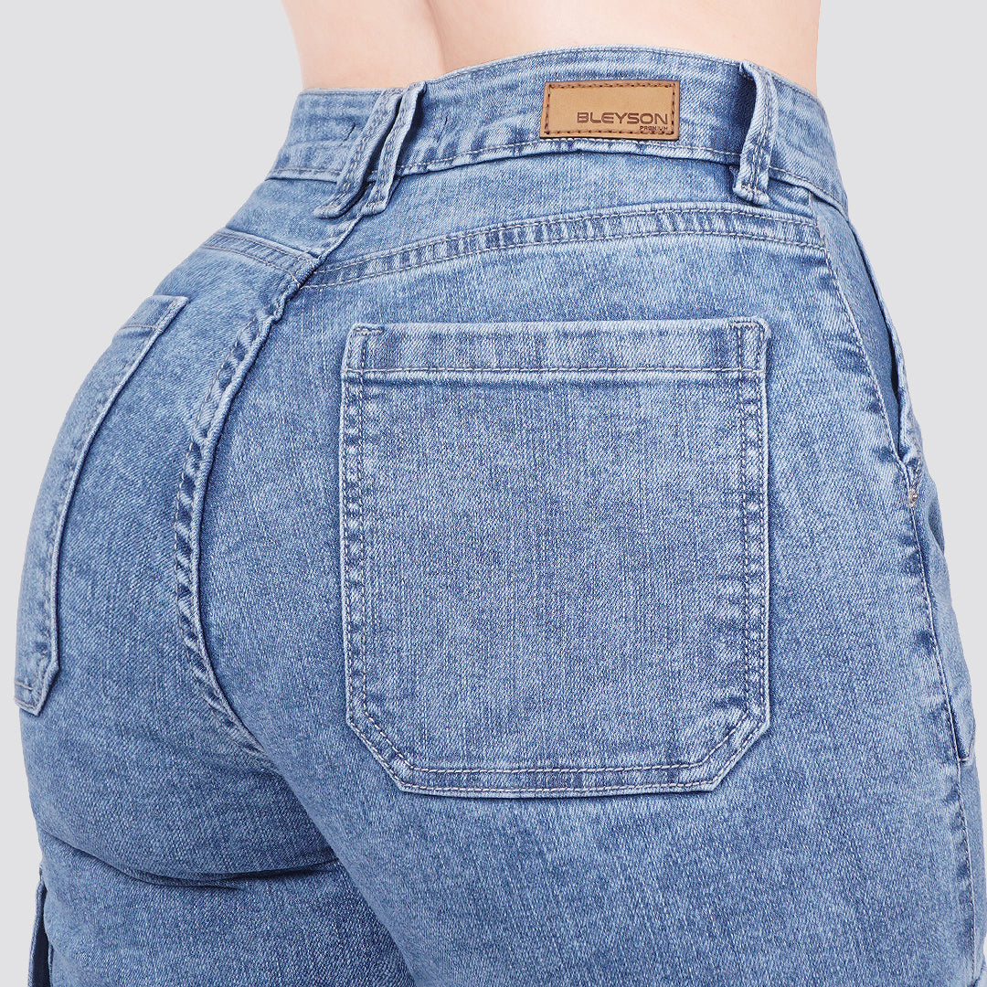 Jeans Mujer Cargo 2803