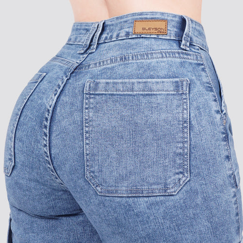 Jeans Mujer Cargo 2803