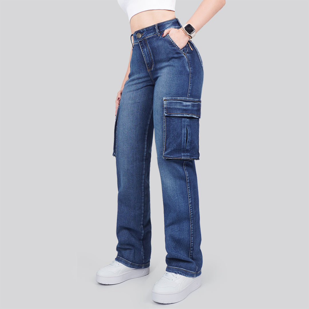 Jeans Mujer Cargo 2804