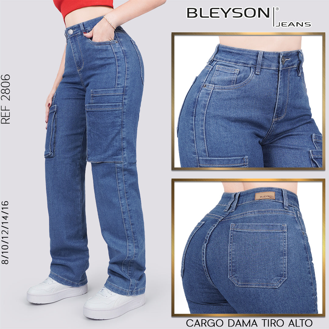 Jeans Mujer Cargo 2806