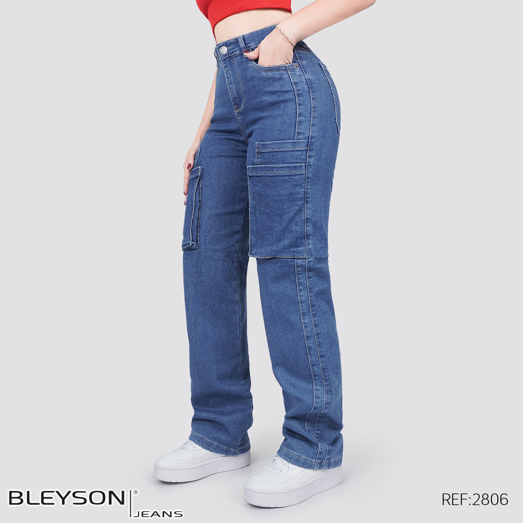 Jeans Mujer Cargo 2806