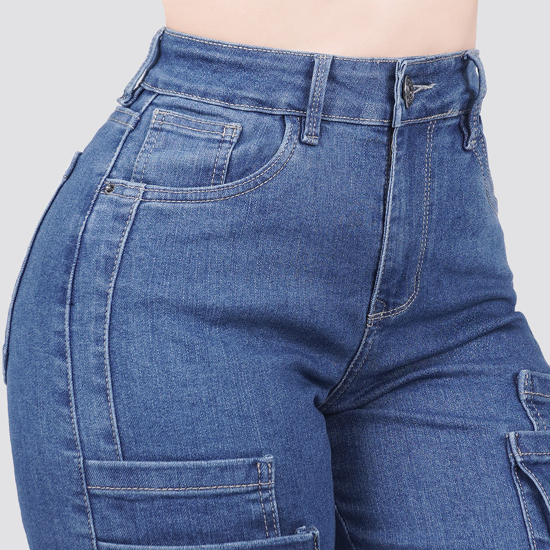 Jeans Mujer Cargo 2806