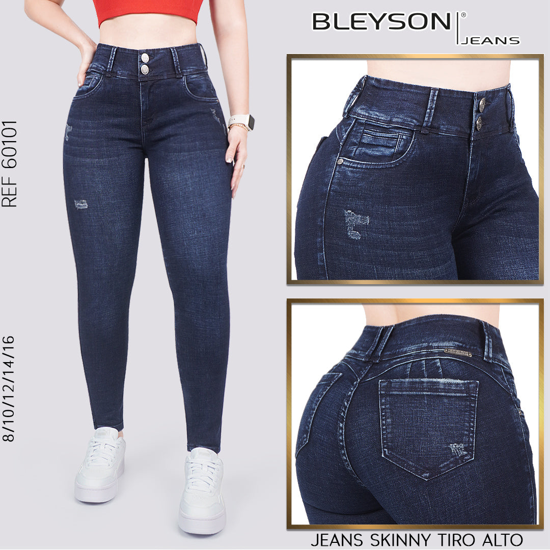 Jeans skinny tiro alto 60101