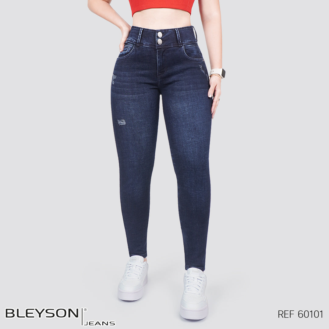 Jeans skinny tiro alto 60101