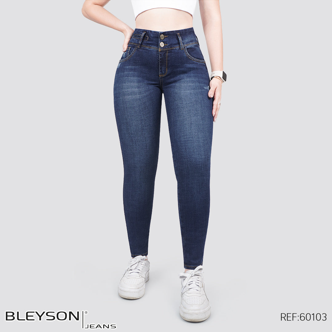 Jeans skinny tiro alto 60103