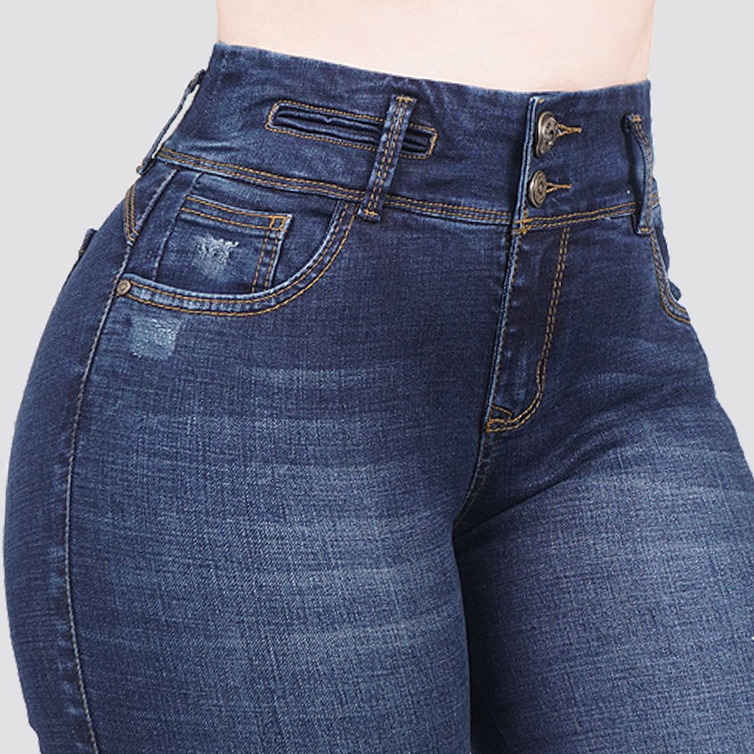 Jeans skinny tiro alto 60103