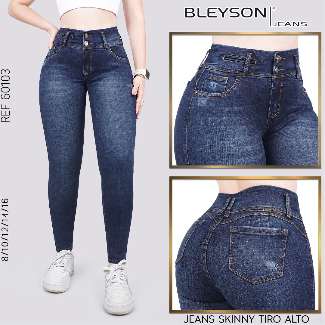 Jeans skinny tiro alto 60103
