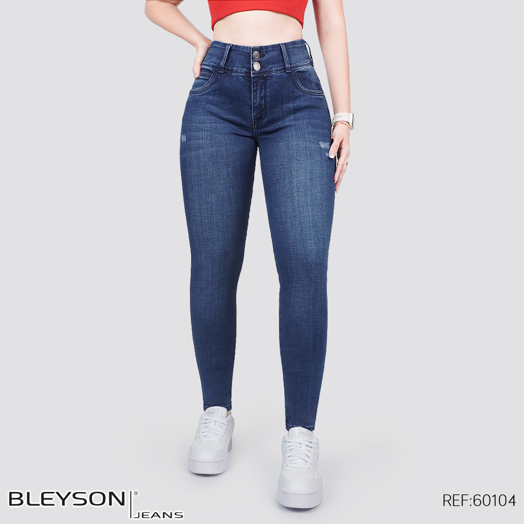Jeans skinny tiro alto 60104