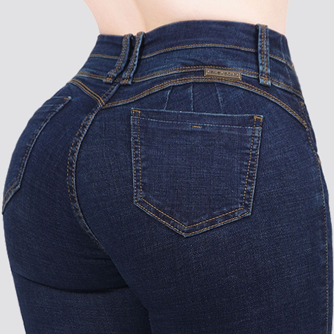 Jeans skinny tiro alto 60107