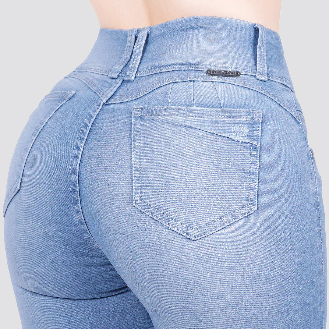 Jeans skinny tiro alto 60108