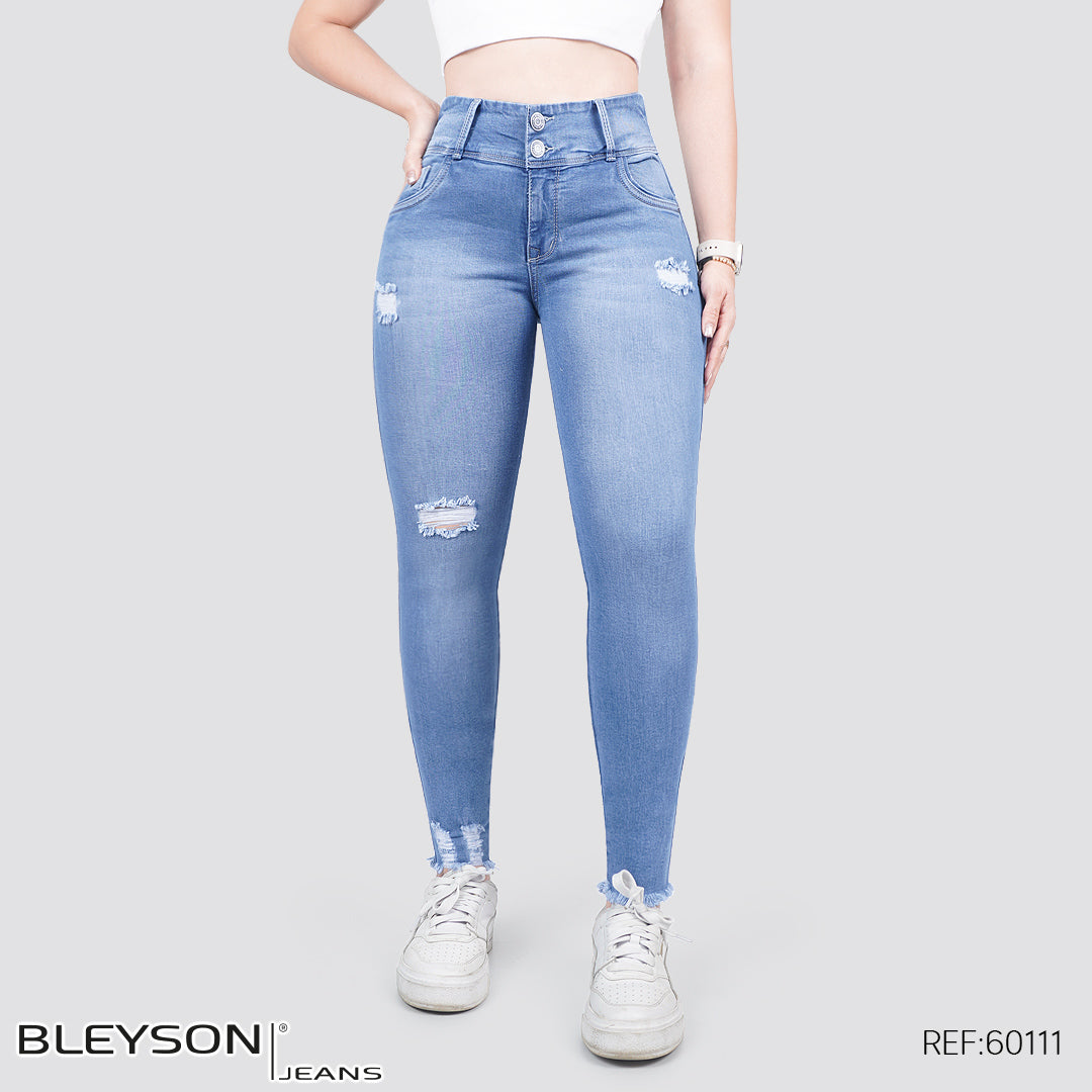 Jeans skinny tiro alto 60111